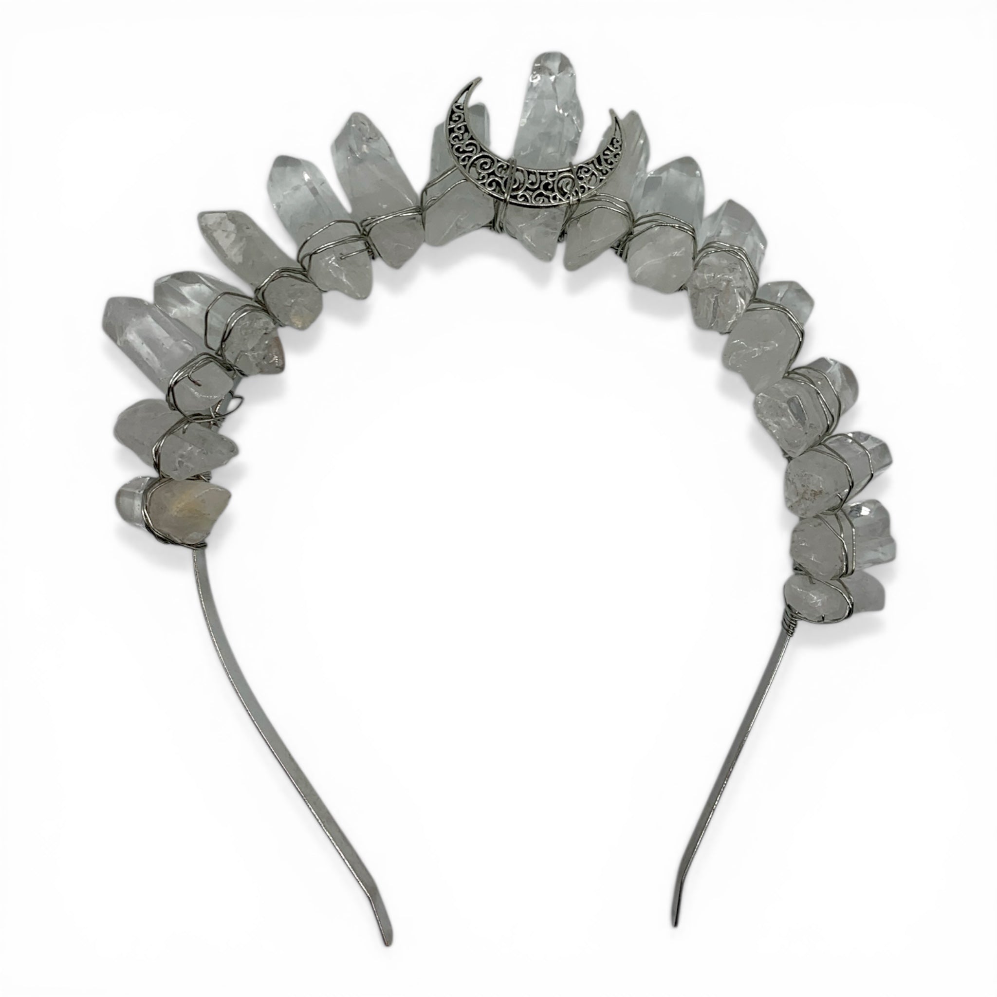 Tiara - Clear Quartz Crescent Moon